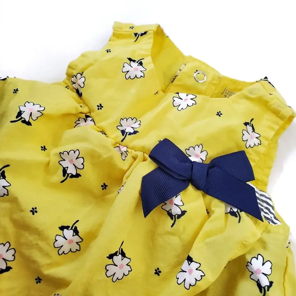 Carter's | Floral Bow Yellow Baby Dress